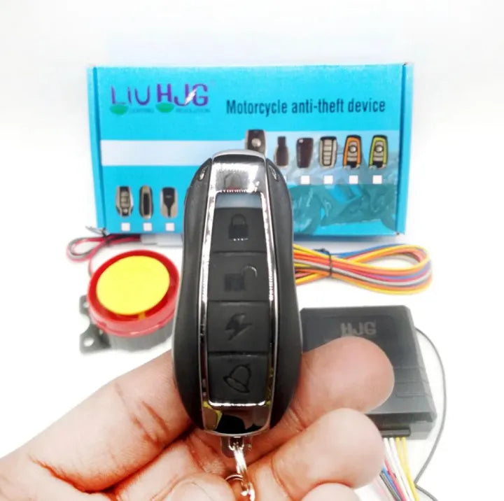 HJG Universal Motorcycle Remote Security Alarm & Self-Start System (For All Bikes / 70cc / CG125)