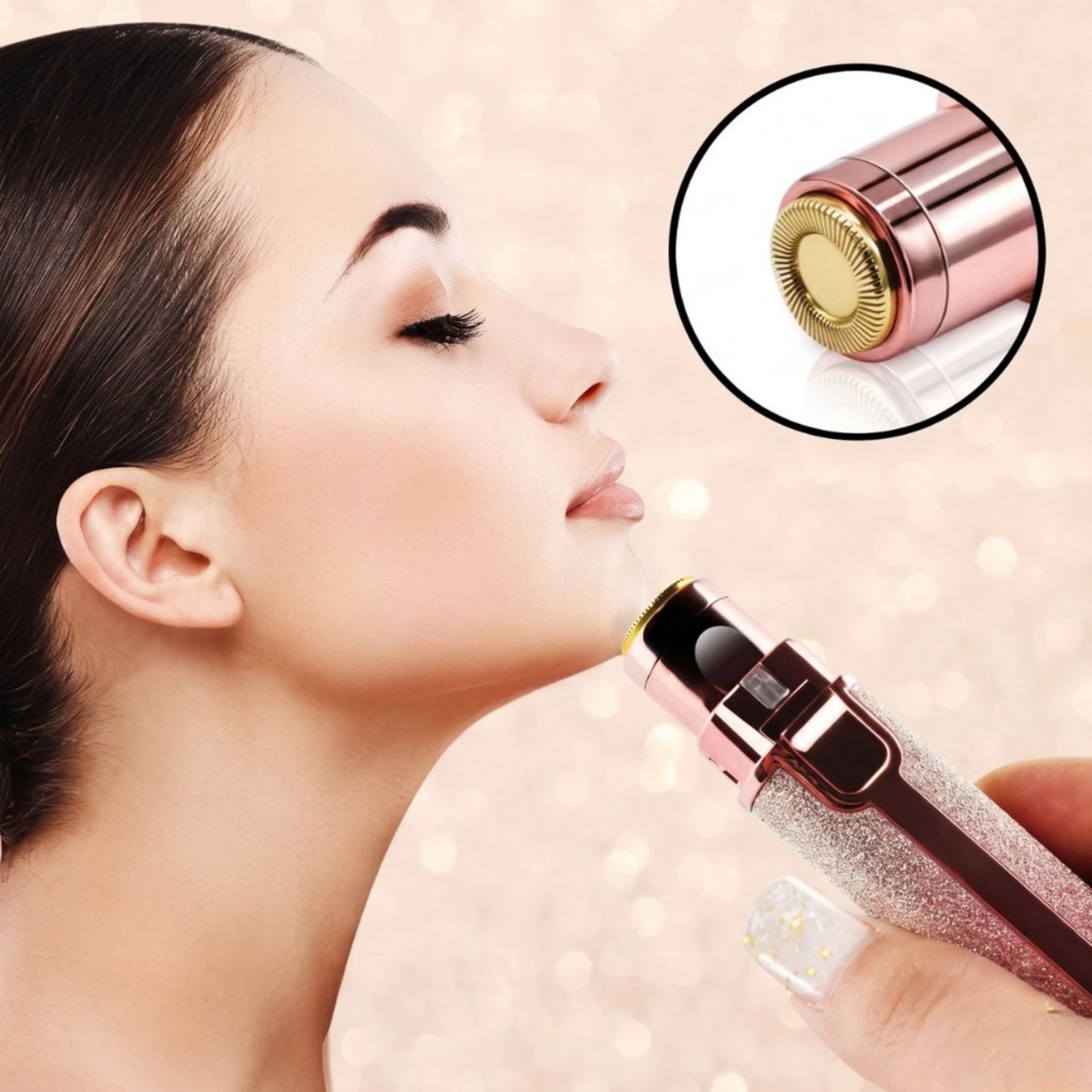 2 in 1 Rechargeable Eyebrow Trimmer – Facial Hair Remover